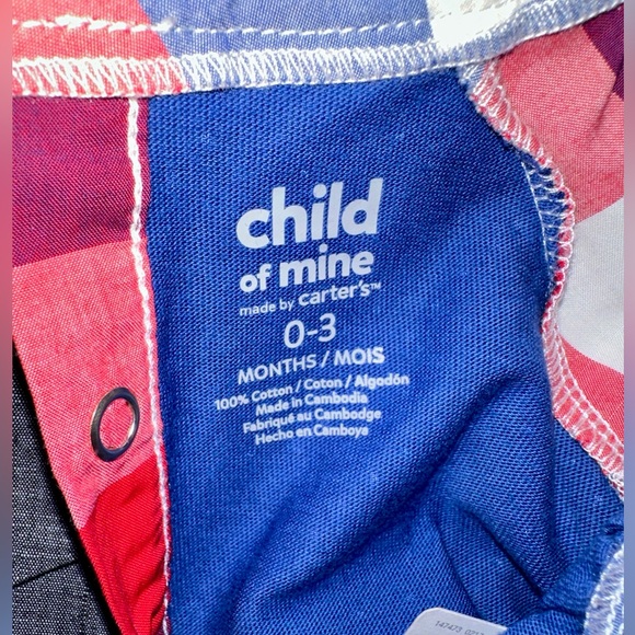 Carter’s Child Of Mine ~ Baby Girl (0-3) Months. Red, White, Blue ~ 4th Of July - Picture 8 of 8